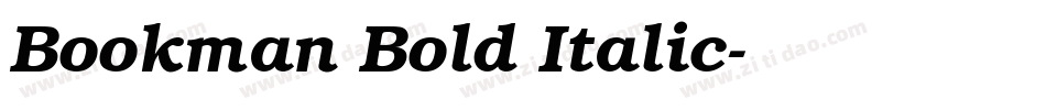 Bookman Bold Italic字体转换